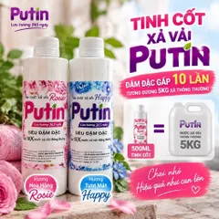 Tinh Cốt Xả Vải Putin Rosie 500ml Hạt Lưu Hương Đậm Đặc Gấp 10 Lần Làm Mềm Vải Thơm Lâu Sau Phơi Sấy