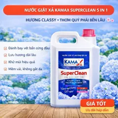 NƯỚC GIẶT XẢ KAMAX SUPERCLEAN 5KG – SẠCH THƠM CHUẨN CHÂU ÂU