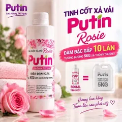 Tinh Cốt Xả Vải Putin Rosie 500ml Hạt Lưu Hương Đậm Đặc Gấp 10 Lần Làm Mềm Vải Thơm Lâu Sau Phơi Sấy 824204