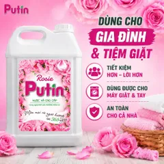 Nước xả vải Putin Rosie 10Kg Lưu Hương Sau Phơi Sấy Tiết Kiệm Cho Gia Đình & Tiệm Giặt
