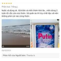 Nước xả Vải Putin Công nghệ hạt lưu hương lưu giữ hương thơm lâu sau sấy