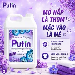 Nước xả vải Putin Happy 10KG Lưu Hương Lâu Sau Phơi Sấy Tiết Kiệm Cho Gia Đình & Tiệm Giặt