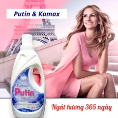 Combo 2 chai 2kg xả vải Putin công nghệ hạt lưu hương đậm đặc