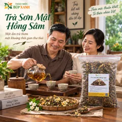Trà Sơn Mật Hồng Sâm loại 1 pha trà hằng ngày, thơm mát, thanh nhiệt, ngủ ngon Thảo Mộc Búp Xanh