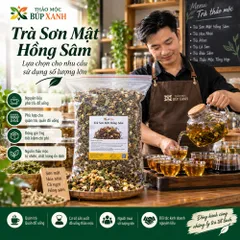 Trà Sơn Mật Hồng Sâm loại 1 pha trà hằng ngày, thơm mát, thanh nhiệt, ngủ ngon Thảo Mộc Búp Xanh