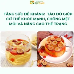 Táo Đỏ Tân Cương size 18-20 bổ khí huyết, tăng cường sức đề kháng, hỗ trợ tiêu hóa Thảo Mộc Búp Xanh