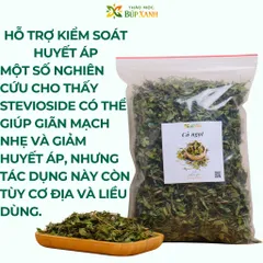Cỏ Ngọt Sấy Khô Thảo Mộc Búp Xanh Túi 500gr giúp thay thế đường, hỗ trợ người tiểu đường