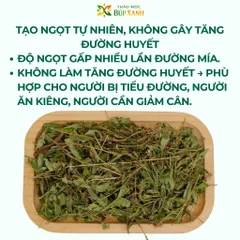 Cỏ Ngọt Sấy Khô Thảo Mộc Búp Xanh Túi 500gr giúp thay thế đường, hỗ trợ người tiểu đường