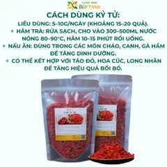 Kỷ Tử Đỏ 200g bổ gan thận, sáng mắt, tăng cường sức đề kháng và hỗ trợ làm chậm quá trình lão hóa Thảo Mộc Búp Xannh