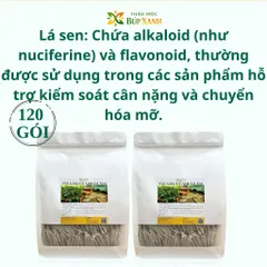 Trà Giảo Cổ Lam Lá Sen Túi Lọc Thảo Mộc Búp Xanh Bịch 60 Gói Ổn Định Huyết Áp, Mỡ Máu