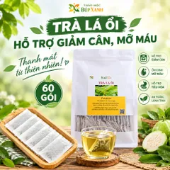 Trà Lá Ổi giảm cân kết hợp lá sen 60 gói túi lọc giảm mỡ máu, hỗ trợ giảm cân Thảo mộc Búp Xanh