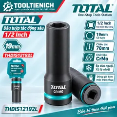 Đầu Tuýp Tác Động Sâu TOTAL 19mm 1/2