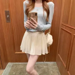 Chân Váy Voan Lưới Xếp Ly Ngắn Dáng Ballet Viền Ren Phong Cách Tiểu Thư Ngọt Ngào