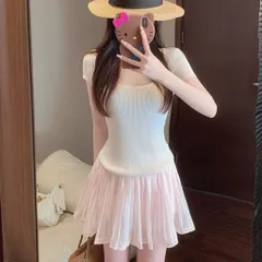 Chân Váy Voan Lưới Xếp Ly Ngắn Dáng Ballet Viền Ren Phong Cách Tiểu Thư Ngọt Ngào