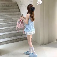 Áo hai dây nữ kẻ sọc phối lớp giả hai chi tiết dây rút eo phong cách Hàn Quốc, áo ba lỗ tanktop nữ năng động