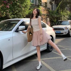 Chân váy lưới chấm bi ngọt ngào, chân chữ A cạp cao mùa hè kiểu dáng midi ba lê phồng xòe dành cho nữ (SẴN SHIP HỎA TỐC)