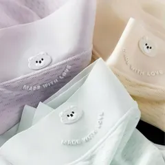 Quần lót nữ thun lạnh lỗ thoáng khí in hình gấu dễ thương có đũng hoa nổi màu khi ra nắng