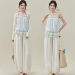 Áo hai dây voan tơ xanh phối ren ngực viền chun bo hông ngọt ngào