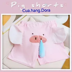 Quần đùi thun hình con voi, con lợn, con gà có còi kêu phát ra tiếng dễ thương cho người lớn và trẻ em