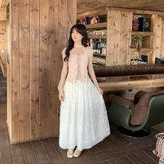 Áo Kiểu Nữ Chấm Bi Giả Hai Lớp Thắt Nơ Trước Phối Tay Bèo Voan Xinh Xắn Phong Cách Hàn Quốc