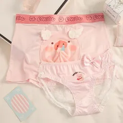 Quần lót đôi cho nam nữ in hình chú heo có cánh nổi dễ thương. Quần sịp nam nữ hình con lợn cute quà cho cặp đôi