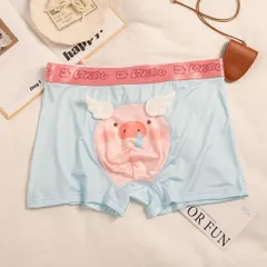 Quần lót đôi cho nam nữ in hình chú heo có cánh nổi dễ thương. Quần sịp nam nữ hình con lợn cute quà cho cặp đôi
