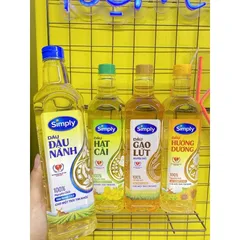 Dầu Gạo Dầu Ăn Gạo Lứt Simply Nguyên Chất 1L
