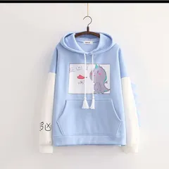 Áo hoodie nỉ in hình khủng long dễ thương. Áo thun nữ có mũ in hình. (xả hàng)