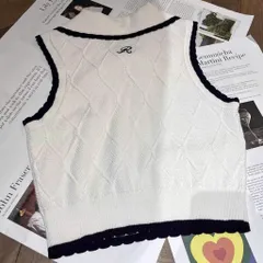 Áo len dệt kim croptop cổ thắt nơ sát nách tiểu thư