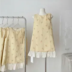 Váy suông tiểu thư dáng suông đính nơ vai xinh xắn màu vàng pastel, phong cách nhẹ nhàng thanh lịch Hàn Quốc