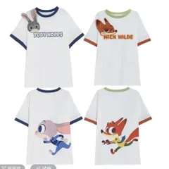 Áo thun đôi nam nữ thỏ Judy và cáo Nick trong Zootopia in thêu nổi