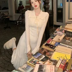 Đầm váy trơn dáng dài đuôi bèo gân nổi dày dặn (hàng loại I)