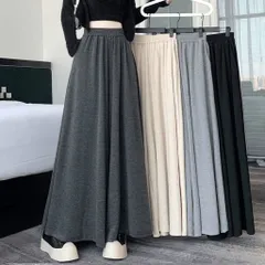 Quần thun nỉ ống rộng dáng váy mùa đông cho nữ
