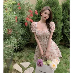 Váy hoa nhí cúp ngực hở lưng hàng Quảng Châu (hết)