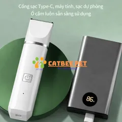 Tông Đơ Cắt Lông Chó Mèo Đa Năng 4 TRONG 1 USB - Máy Mài Móng Kiêm Tỉa Lông Bàn Chân Cho Chó Mèo 824812