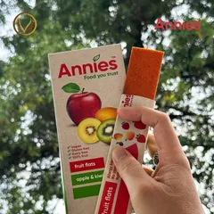 Thanh trái cây sấy dẻo táo & kiwi Annie’s Apple & Kiwifruit Fruit Flats 8 thanh x 10g