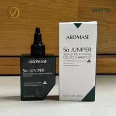 Dầu gội sạch sâu dạng lỏng AROMASE 5α Juniper Scalp Purifying Liquid Shampoo 80ml