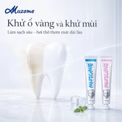 [MUA 1 TUÝP TẶNG 1 BÀN CHẢI] Kem Đánh Răng Muzome 120g Thương Hiệu Nhật Bản - Hỗ Trợ Giảm Ố Vàng, Khử Mùi Hôi Miệng
