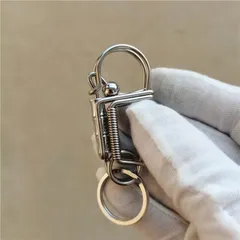 Móc khoá thủ công inox 304 phối đốt tre hoàn toàn bằng inox bảo hành dài hạn
