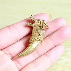 Móng vuốt rồng thiết kế đồng thau đúc đặc dùng trang trí móc khoá xe máy , ô tô EDC simple