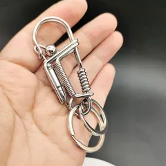 Móc khoá inox 304 thủ công cao cấp sử dụng que hàn 2 ly cứng cáp và sáng bóng