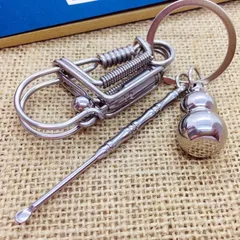 Móc khoá inox 304 thủ công cao cấp kết hợp phụ kiện độc lạ