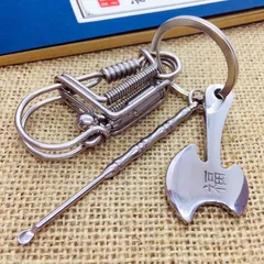 Móc khoá inox 304 thủ công cao cấp kết hợp phụ kiện độc lạ