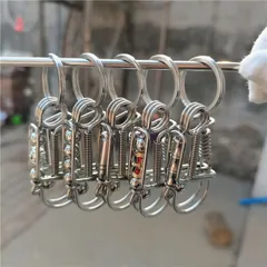 Móc khoá inox thủ công 304 cao cấp phối bi inox không han gỉ