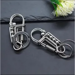 Móc khoá inox thủ công 304 cao cấp phối bi inox không han gỉ