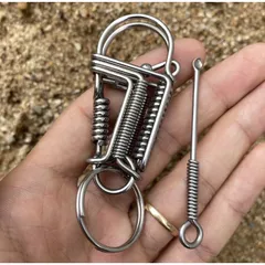 Móc khoá inox 304 thiết kế thủ công độ dày 2 ly cứng cáp bền đẹp