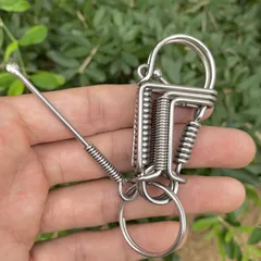 Móc khoá inox 304 thiết kế thủ công độ dày 2 ly cứng cáp bền đẹp