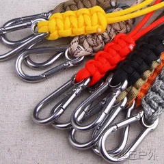 Móc khoá inox 304 thép không gỉ kết hợp dây dù paracord cực kì chắc chắn