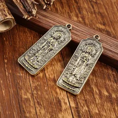 Móc khoá phong thuỷ + mặt dây chuyền đồng thau hình phật
