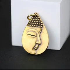 Móc khoá phong thuỷ hình phật a di đà bằng đồng thau